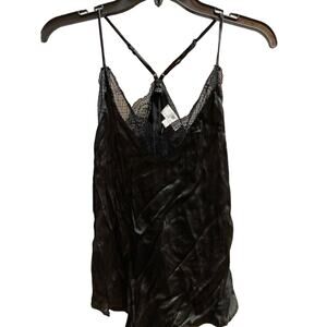 Socialite Camisole Top Extra Small XS Black NEW Lace Trim Cross Back X-Back